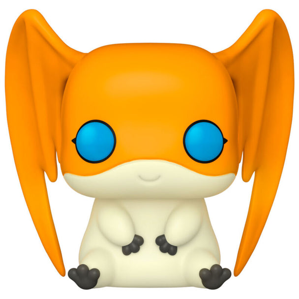 Vue rapprochée de la figurine Funko POP Patamon avec détails précis et couleurs vives.