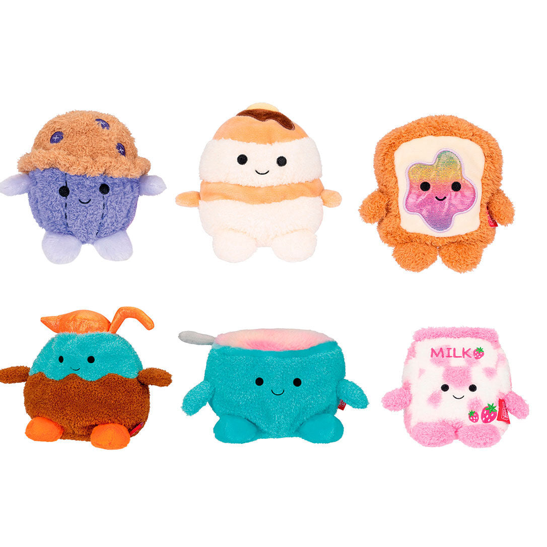 Détail des finitions soignées sur une peluche Bumbumz Breakfast 12cm de JAZWARES