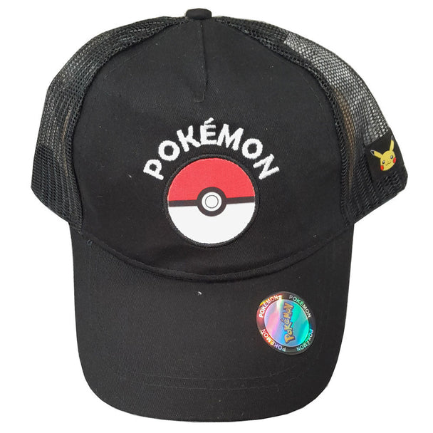 Casquette adulte Pokemon Pokeball en coton blanc avec logo Pokeball rouge et blanc, taille 56-58.