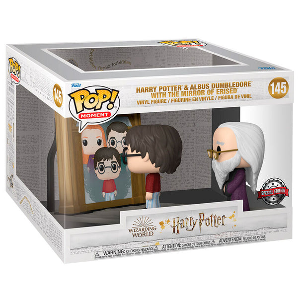 Vue détaillée de la figurine FUNKO POP Harry Potter & Dumbledore au Miroir du Riséd, collectible