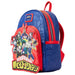 Détail des bretelles ajustables en cuir vegan et coutures renforcées du sac Loungefly My Hero Academia