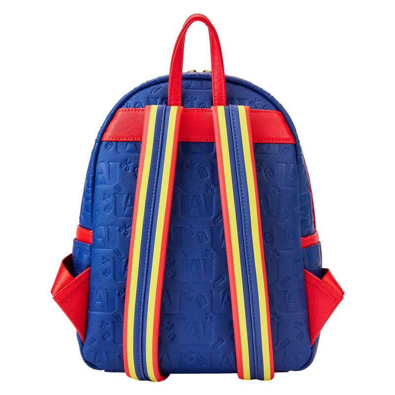 Intérieur du sac à dos Loungefly My Hero Academia avec doublure coordonnée et poche de rangement