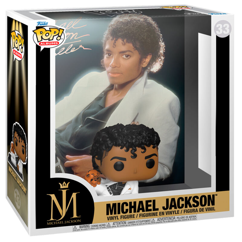 Figurine POP Michael Jackson Thriller de face avec détails précis sur le costume rouge emblématique