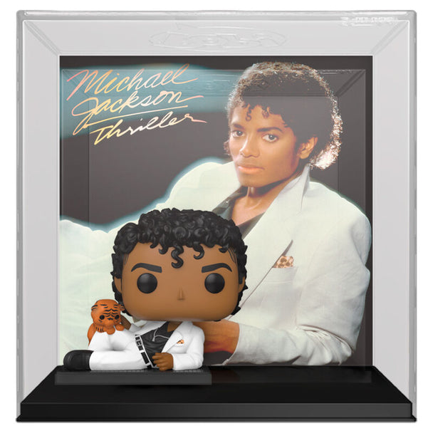 Vue latérale de la figurine Funko Michael Jackson Thriller montrant les couleurs vives et la finition soignée