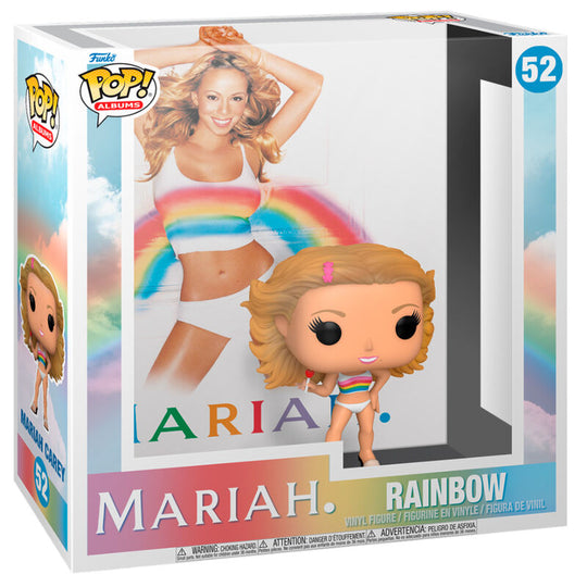 Packaging original de la figurine POP Mariah Carey Rainbow par FUNKO, affichant le logo et l'image de la chanteuse
