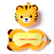 Coussin de voyage Adoramals Tiger PUCKATOR en polyester et spandex, vue de face avec motif tigre