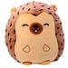 Coussin peluche hérisson Mitzi Adoramals PUCKATOR en velboa vue de face sur fond blanc