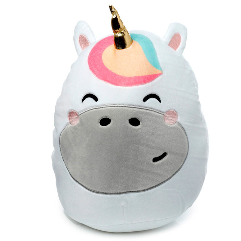 Coussin peluche Licorne Astra Adoramals Squidglys par PUCKATOR, doux et coloré, parfait pour décoration et câlins.