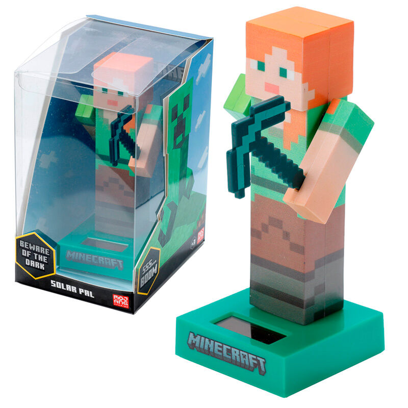 Profil latéral de la figurine Alex solaire avec panneau solaire visible sur le dos