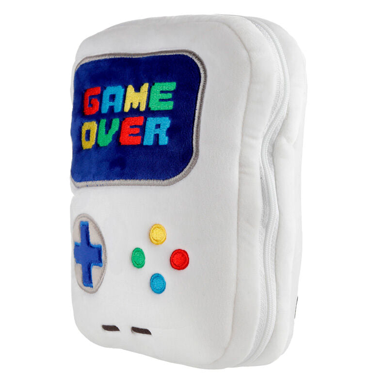 Coussin ergonomique Relaxeazzz Game Over avec masque oculaire intégré en position de repos