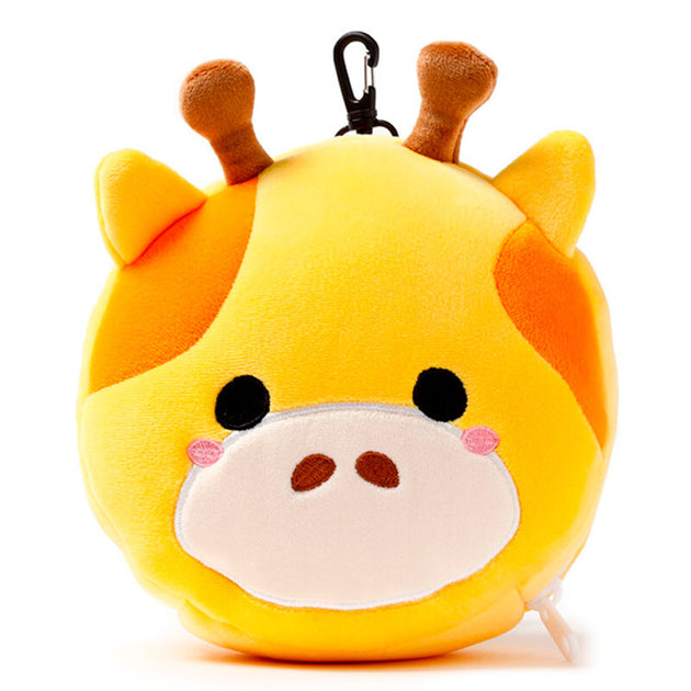 Détail du tissu polyester et spandex du coussin de voyage Relaxeazzz Girafe PUCKATOR