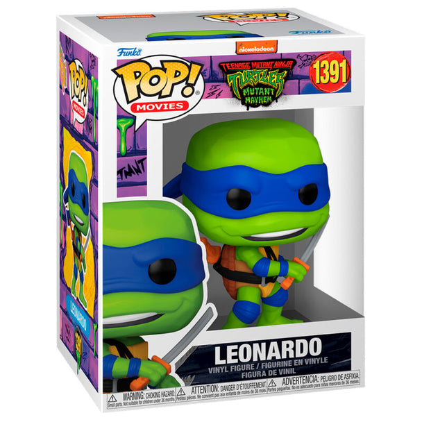 Figurine POP Funko Leonardo des Tortues Ninja en vinyle de 9 cm dans sa boîte cadeau officielle