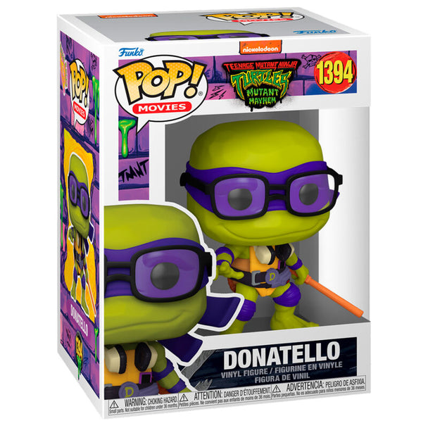 Figurine POP Funko Donatello des Tortues Ninja en vinyle de 9 cm dans sa boîte cadeau