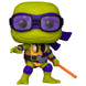 Zoom sur la figurine Funko POP Donatello avec détails précis et couleurs vives