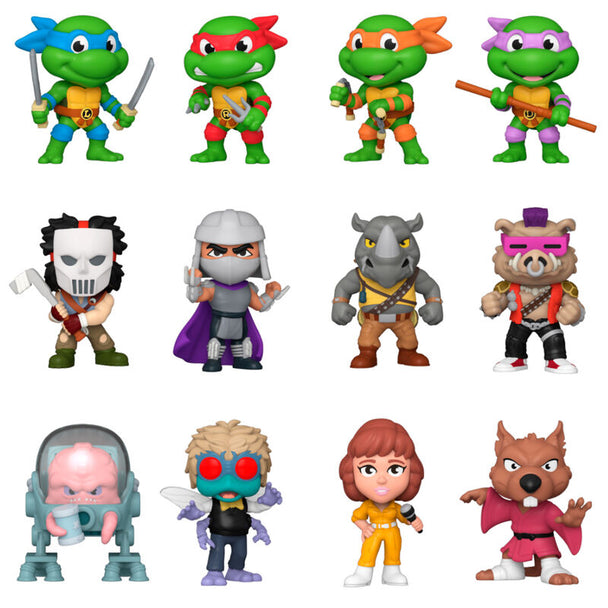Boîte d'assortiment Funko Mini Tortues Ninja avec plusieurs figurines à collectionner