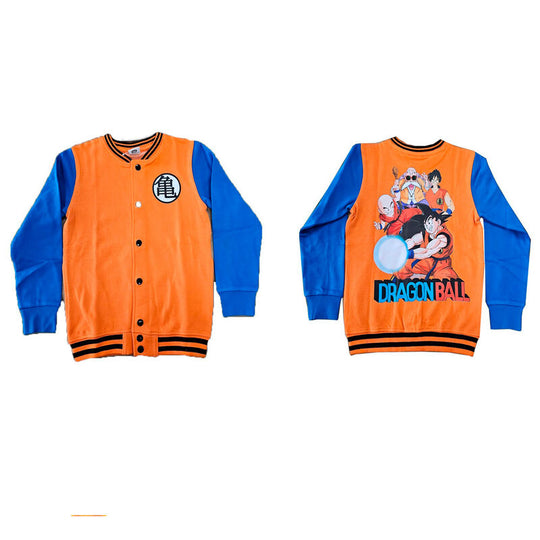 Veste Dragon Ball officielle TOEI ANIMATION pour enfants, disponible en tailles 6 à 14, avec un design inspiré de la célèbre série animée.