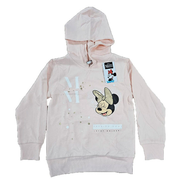 Sweat à capuche Disney Minnie pour enfants, taille 4 à 12 ans, avec design coloré et confortable.