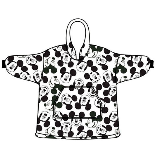 Sweat oversize Disney Mickey corail pour adulte présenté sur mannequin avec vue de face