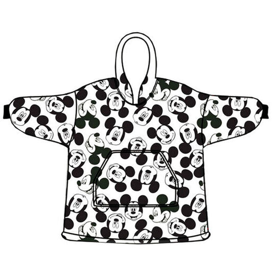 Sweat oversize corail pour enfants avec motif Disney Mickey Mouse, taille unique, image du produit sur fond blanc.