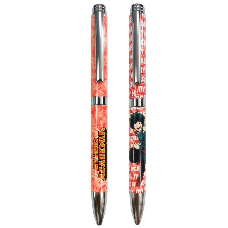 Set de 2 stylos My Hero Academia avec design coloré et attractif présenté dans une boîte élégante