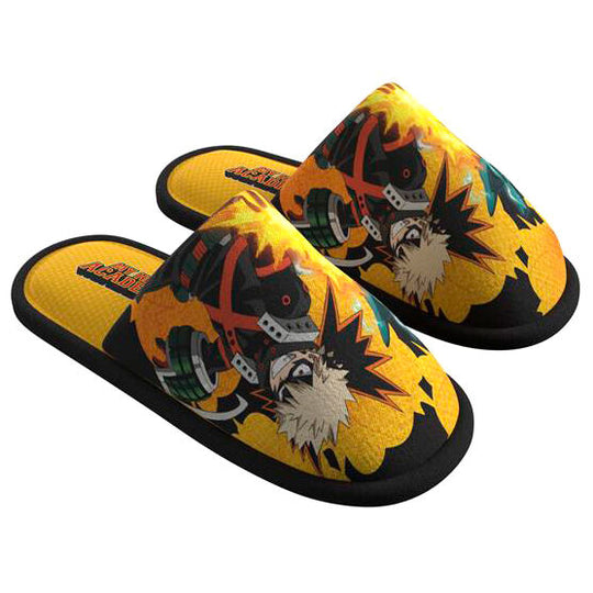 Chaussons pour adultes My Hero Academia taille 40/41 avec design exclusif CYP BRANDS, parfaits pour un confort à la maison.