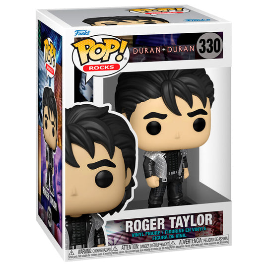 Figurine Funko POP Rocks de Roger Taylor du groupe Duran Duran, 9 cm en vinyle dans sa boîte cadeau