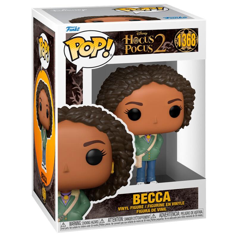 Figurine Funko POP Becca de Hocus Pocus 2 Disney en vinyle, présentée dans sa boîte cadeau