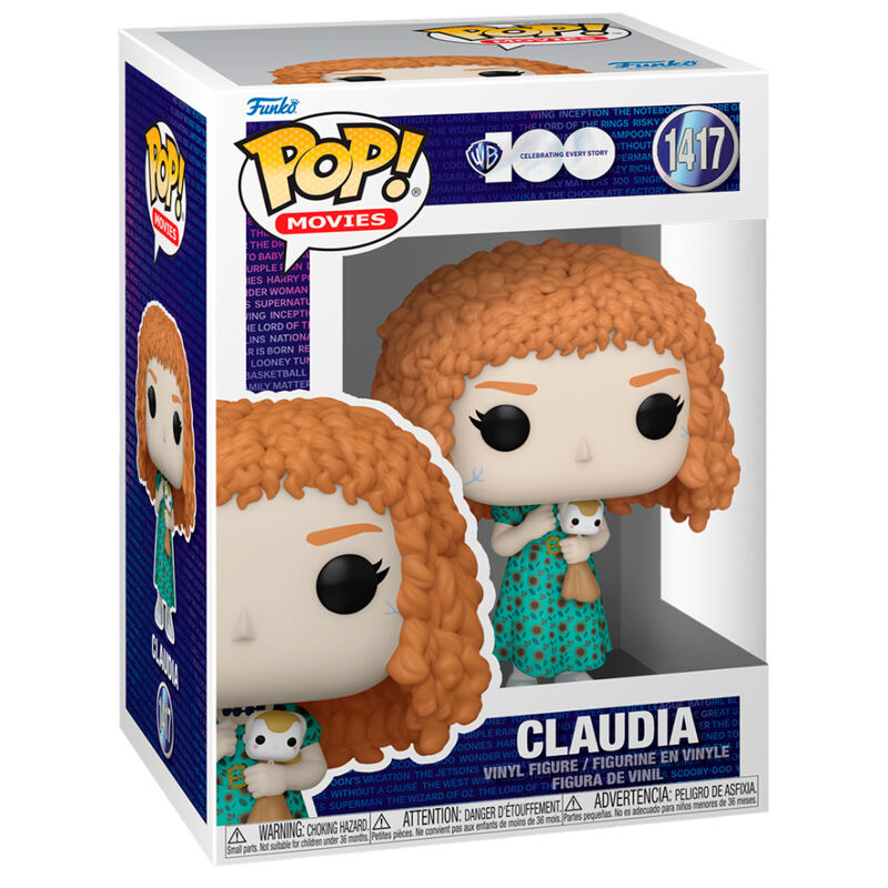 Figurine Funko POP de Claudia de Interview with a Vampire, en vinyle, hauteur 9 cm, édition collector Warner Bros 100e anniversaire, vue de face