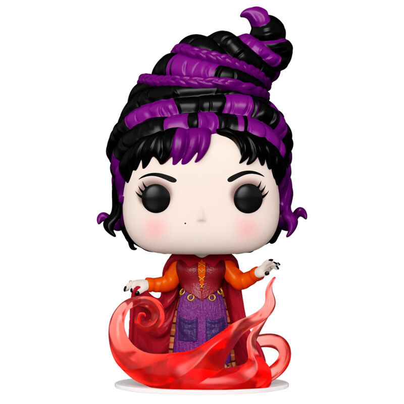 Vue rapprochée de la figurine Funko POP Mary Hocus Pocus 2 montrant les détails du personnage