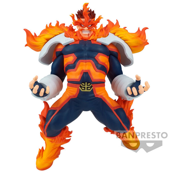 Figurine Endeavor de My Hero Academia en pose dynamique, hauteur 17 cm, vue de face