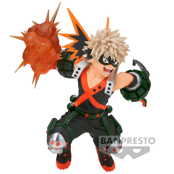 Figurine Katsuki Bakugo Dynamight 13cm en position dynamique avec détails précis