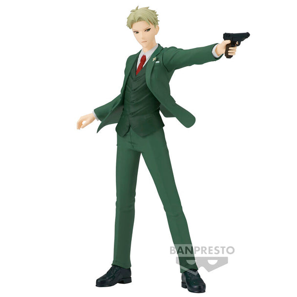 Figurine Loid Forger de Spy X Family, vue de face, hauteur 17 cm, édition BANPRESTO