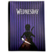 Carnet A5 Wednesday de SD TOYS avec lumière intégrée, posé sur une table, dimensions 15x25x3 cm visibles