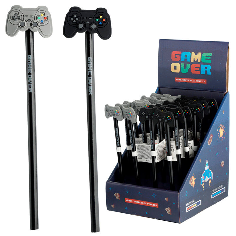 Crayon Game Over PUCKATOR avec inscription visible sur fond blanc