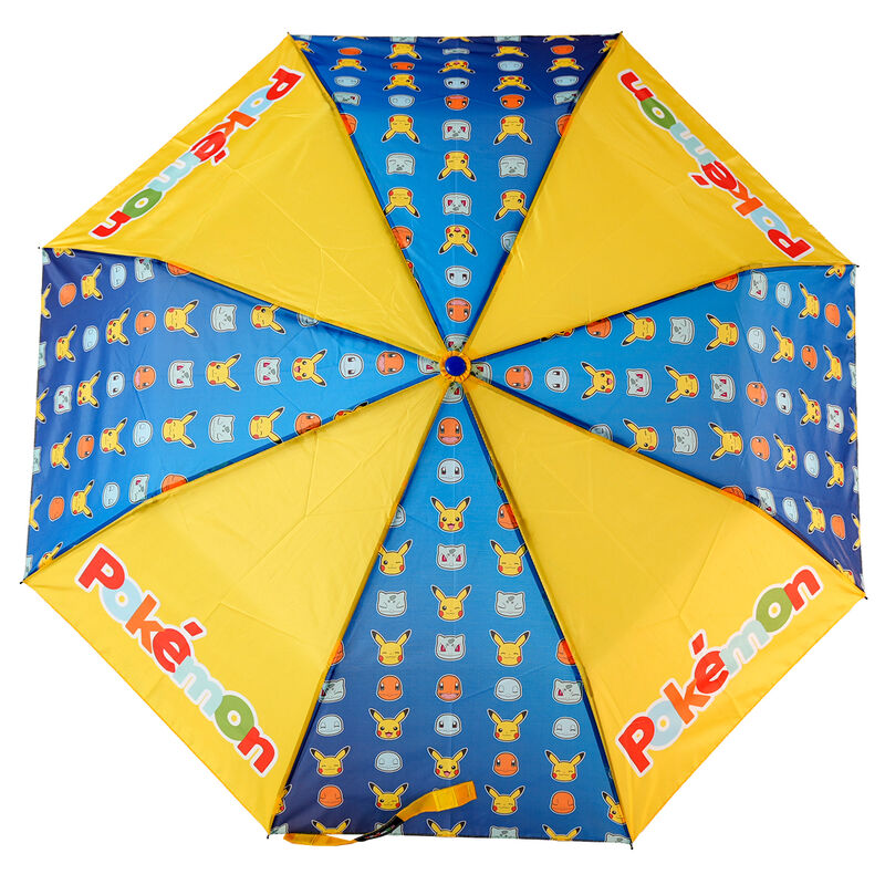 Parapluie pliant Pokémon 48cm fermé avec fermeture à clip, design coloré et compact