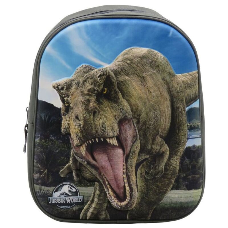 Sac à dos CYP BRANDS Jurassic World posé sur une table, mettant en avant ses dimensions compactes