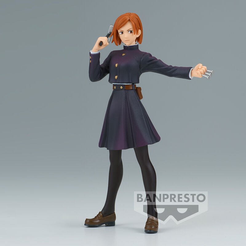 Profil gauche de la figurine Nobara Kugisaki Jujutsu Kaisen signée BANPRESTO