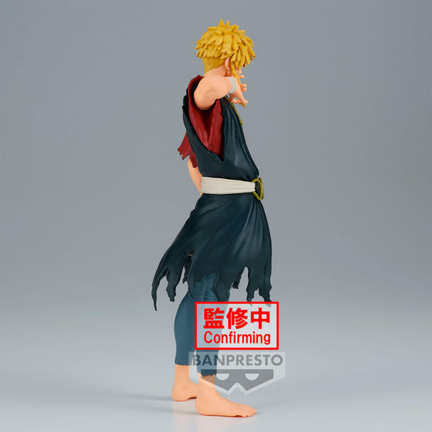Profil gauche de la figurine Aza Chobe Hells Paradise DXF montrant les finitions soignées et la posture dynamique
