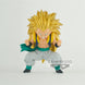 Profil gauche de la figurine Gotenks 9cm BANPRESTO montrant la posture de combat et les couleurs vives