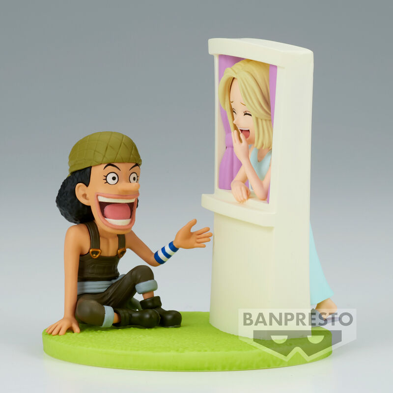 Vue arrière de la figurine One Piece Usopp & Kaya Log Stories mettant en valeur la qualité de fabrication