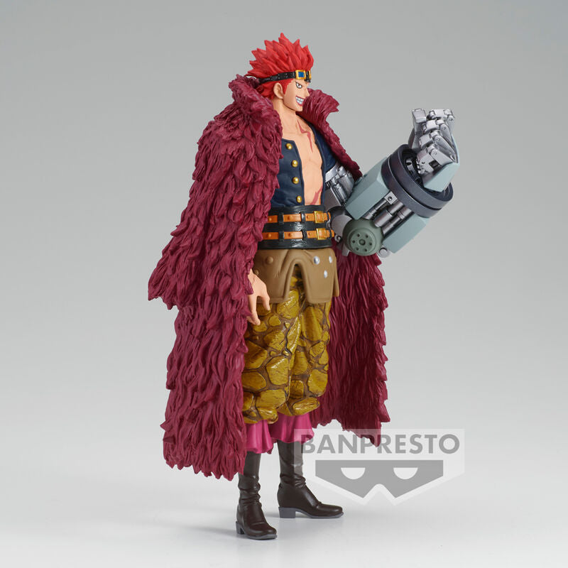 Vue arrière de la figurine Eustass Kid One Piece, soulignant la qualité des textures et peintures