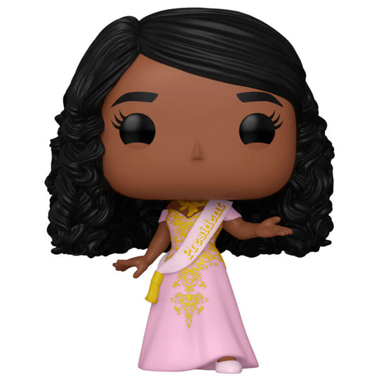 Vue de face de la figurine Funko POP Barbie Présidente avec détails précis et couleurs vives