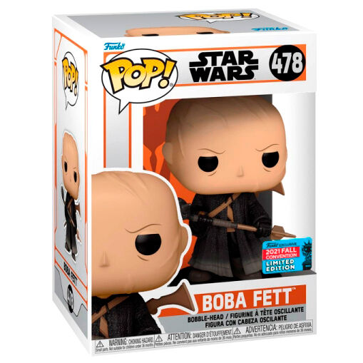 Boîte cadeau de la figurine Funko POP Boba Fett No Armor exclusive Star Wars, packaging soigné et attractif