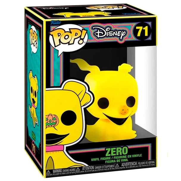 Vue rapprochée de la figurine Funko POP Zero du film Nightmare Before Christmas avec détails soignés