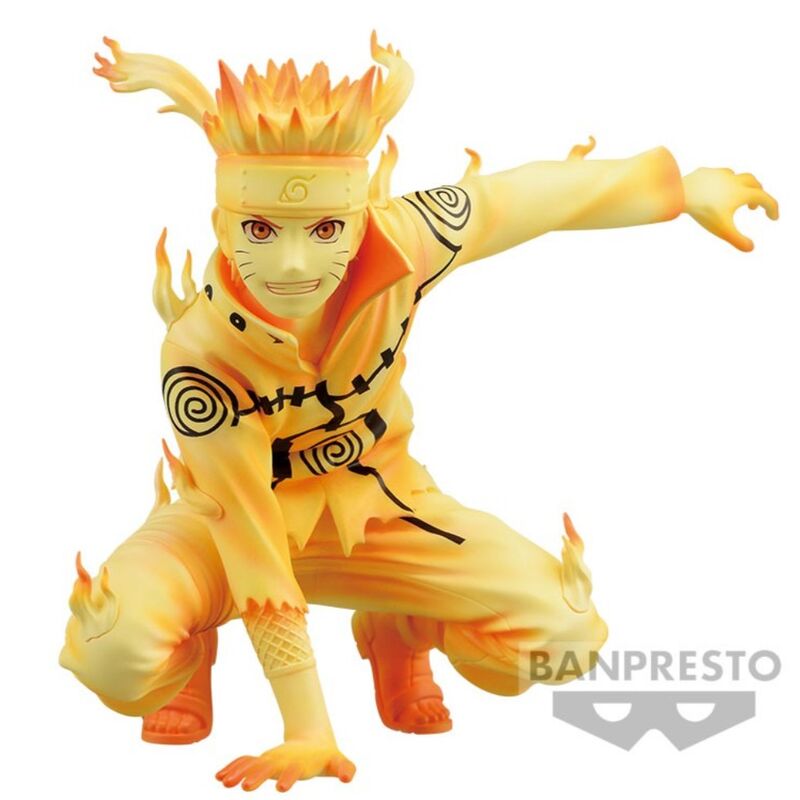 Vue arrière de la figurine Naruto Uzumaki 9cm exhibant les détails du manteau et des accessoires