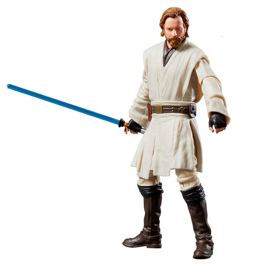 Figurine Obi-Wan Kenobi en position d'action avec articulation visible aux coudes