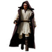 Figurine Obi-Wan Kenobi en posture de combat avec sabre laser allumé