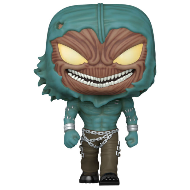 Vue de face de la figurine Funko POP Disturbed The Guy avec détails précis et boîte d'exposition