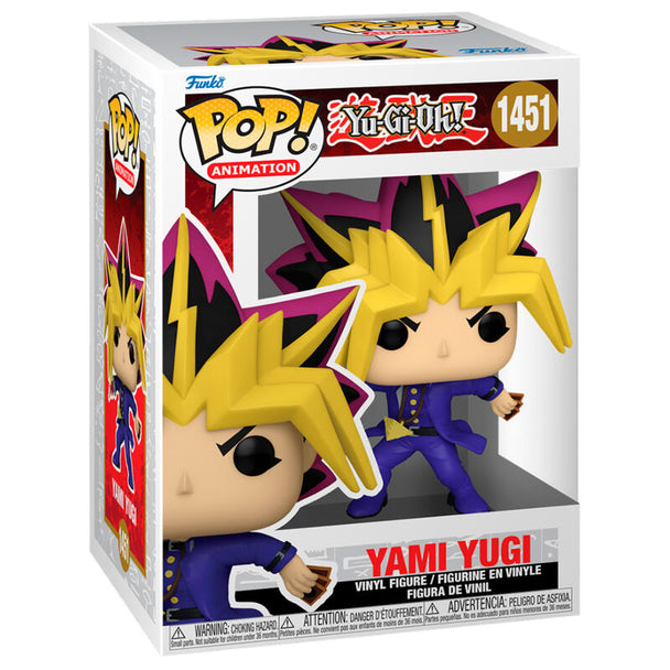 Figurine Funko POP de Yami Yugi de Yu-Gi-Oh! en vinyle, hauteur 9 cm, présentée dans sa boîte cadeau originale.