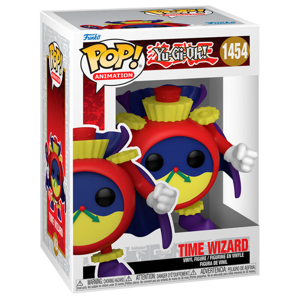 Figurine Funko POP Time Wizard de Yu-Gi-Oh! en vinyle de 9 cm dans sa boîte cadeau